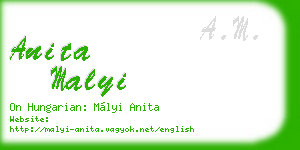 anita malyi business card